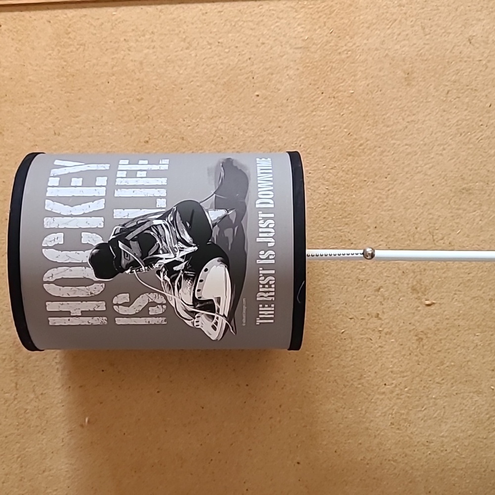 Gray Hockey Themed Lamp